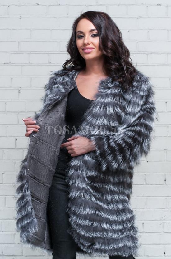 Меховая накидка из чернобурки фото №2