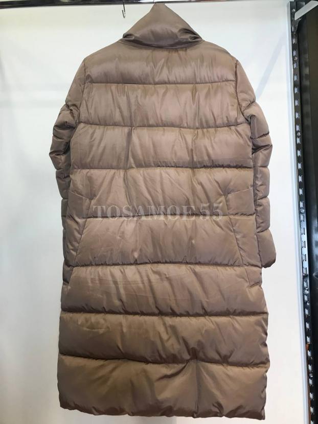 Пуховик бежевый удлиненный фото №2